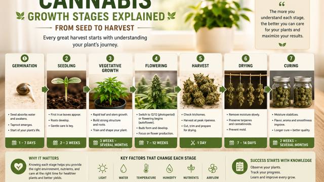 Cannabis Growth Stages Explained: From Seed to Harvest course thumbnail